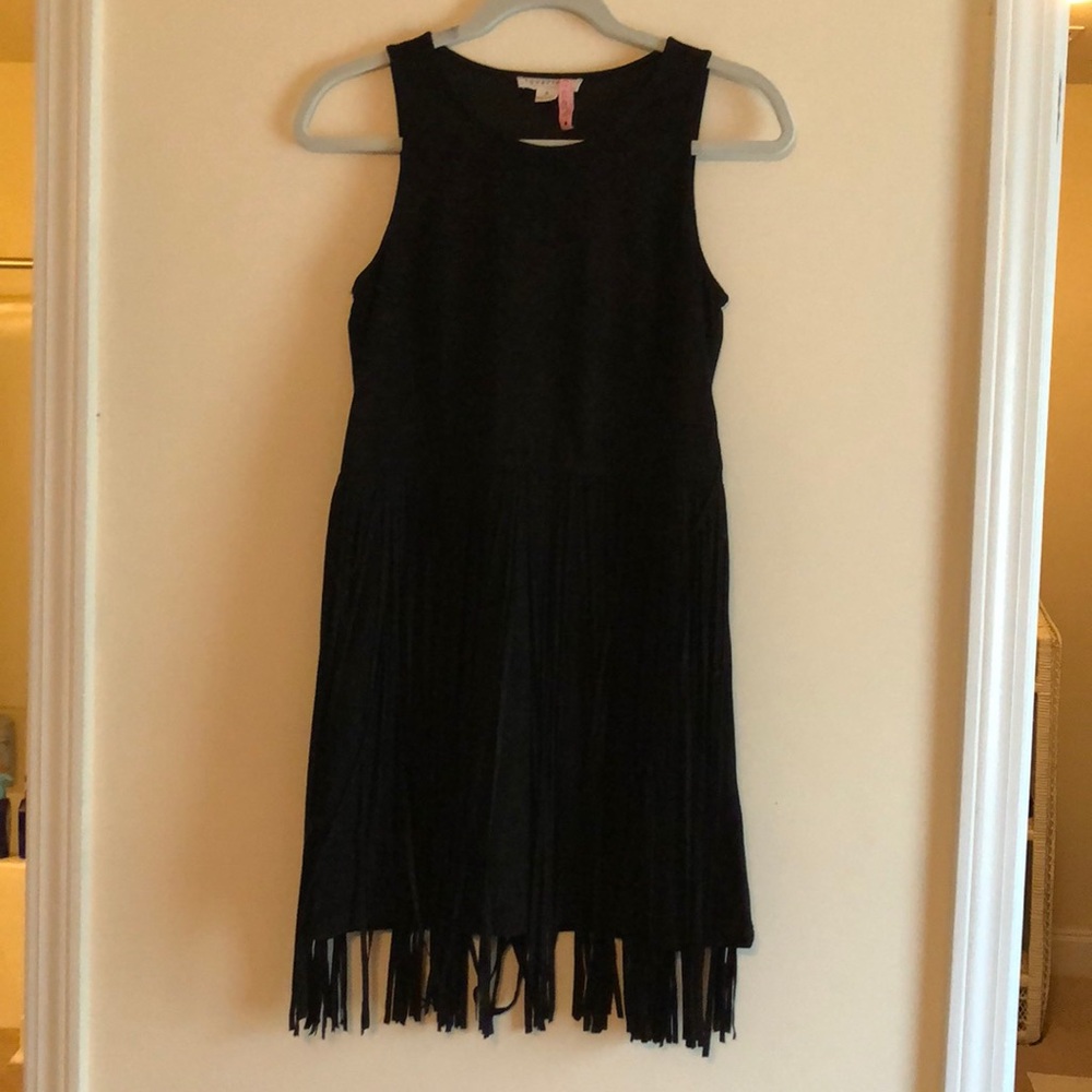 Suede fringe dress